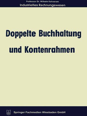 cover image of Doppelte Buchhaltung und Kontenrahmen